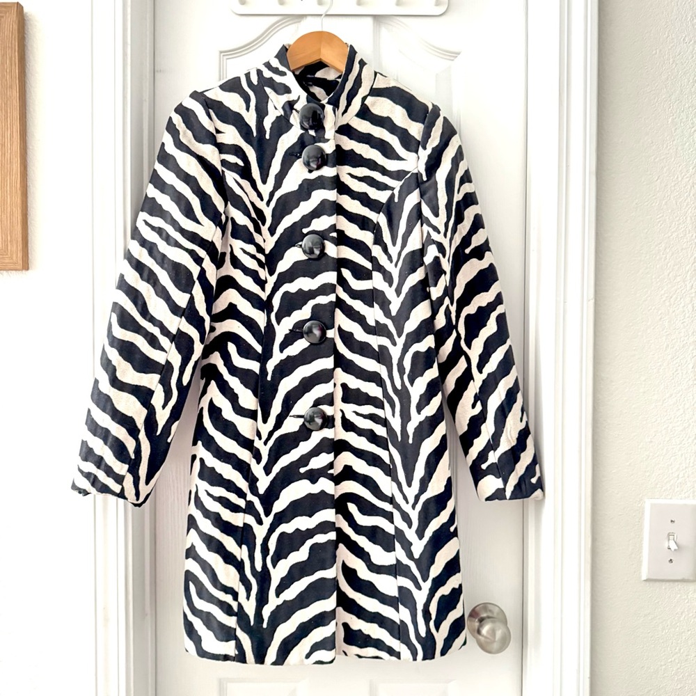 Zebra Print/Animal Print Pea Coat LE CHATEAU (brand new)